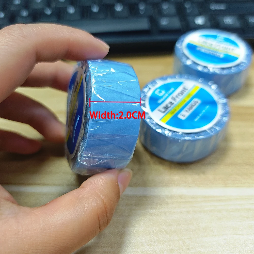 

VADES 3Yards*2.0cm 10/3/2/1P Hair System Tape For Hair Extensions Bonding Double-Sided Lace Front Wig Tape Adhesive Replace Tape