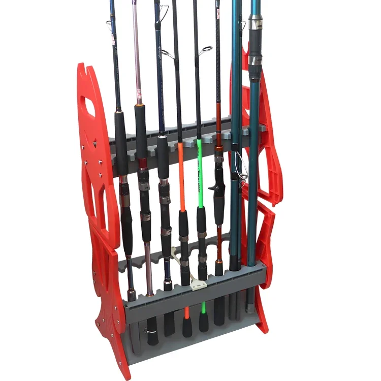 16 Rod Storage Single Or Double Sided ABS plastic Easy Assemble Rod Holder Stand Display Fishing Rod Rack