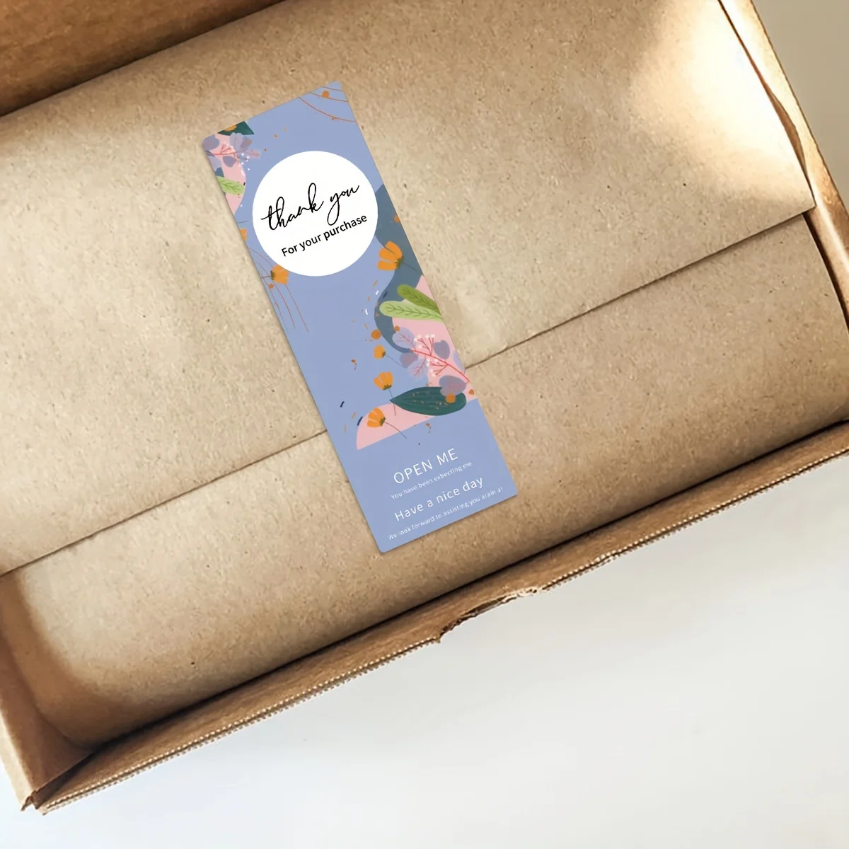 180 Pcs Box Seal Stickers, Rectangle Gift Package Labels, Thank You For Your Order Stickers, Baking Gift Bags Packaging Decals view 5