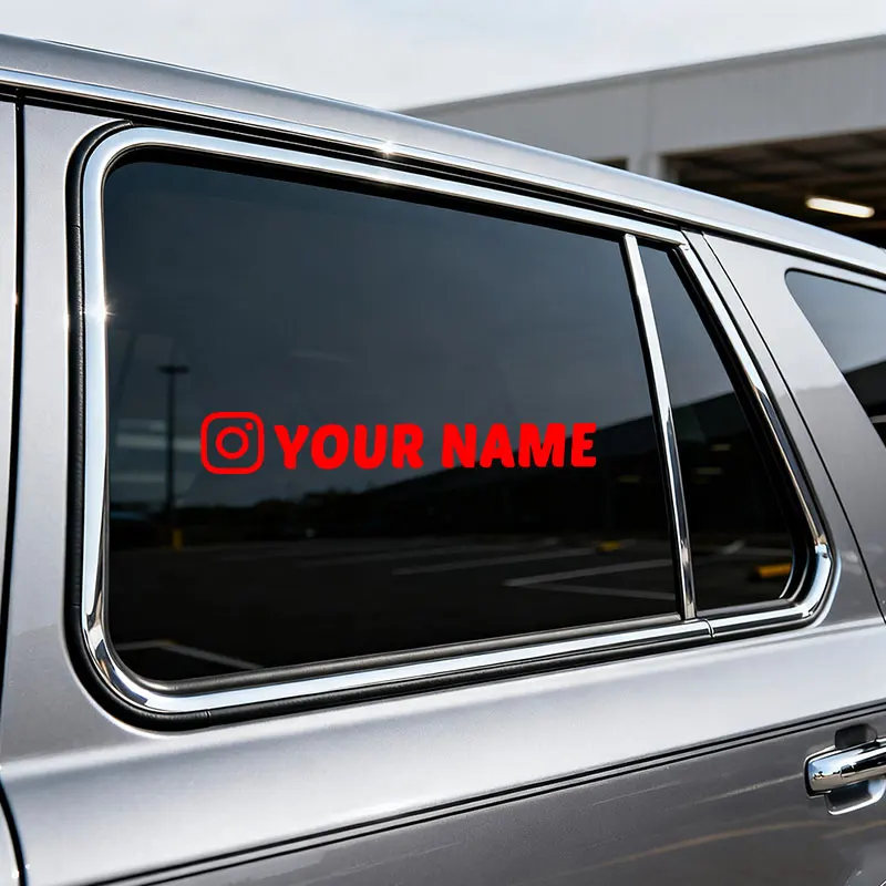 1 قطعة مخصص اسمك وسائل التواصل الاجتماعي شعار دراجة نارية ملصق ذاتية اللصق مقاوم للماء نافذة السيارة سكوتر الجسم مركبة ملصق حائط من الفينيل