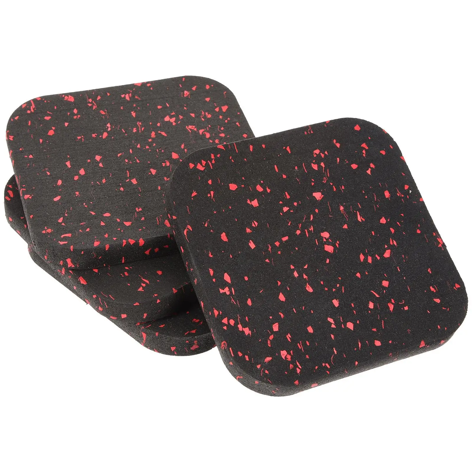 

4 Pcs Treadmill Mats Rubber Gym Floor Pads for Hardwood Carpet Durable Exercise Equipment Silent Vibration Reduction Yoga Style