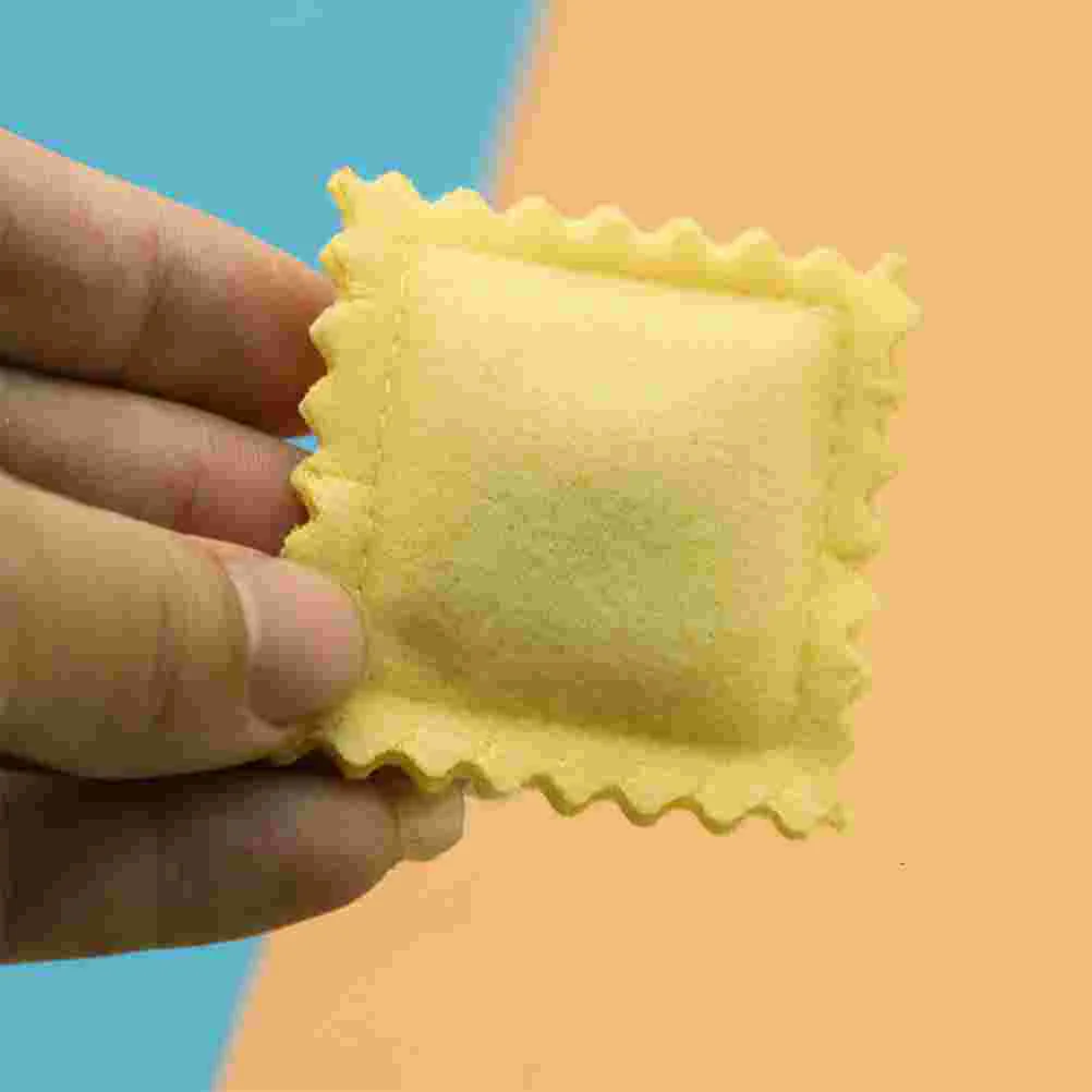 2 Pcs Mini Cushion Model Japanese Dollhouse Decorative Adorable Yellow Compact Cushion Accessories for Mini Bedroom