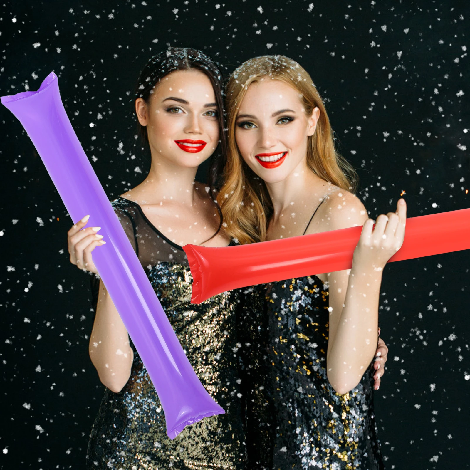 

30Pcs Inflatable Thunder Sticks Cheering Sticks Loud Noise Maker Team Spirit Party Sports Event Celebration Concert Noise Maker