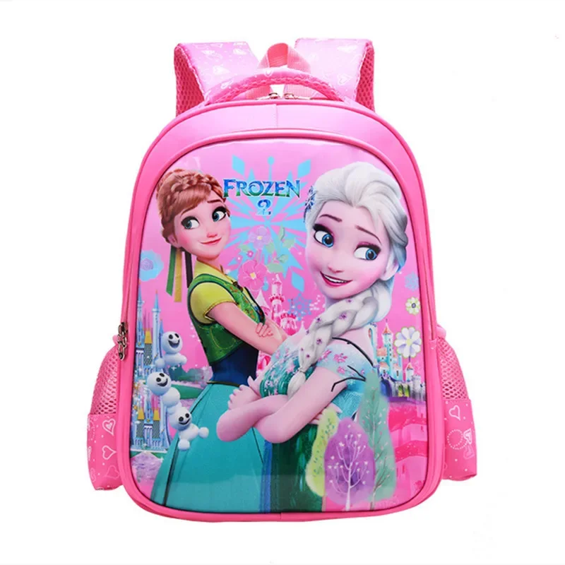 Mochila escolar de princesa Elsa Anna de Disney para niñas, mochilas de Frozen para niños, bolso de hombro para niños