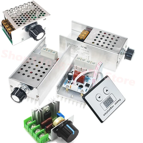Regulador de voltaje AC 220V, 2000W, 4000W, 5000W, 10000W SCR, atenuador LED, controlador de velocidad del Motor, termostato, Dimer, fuente de alimentación