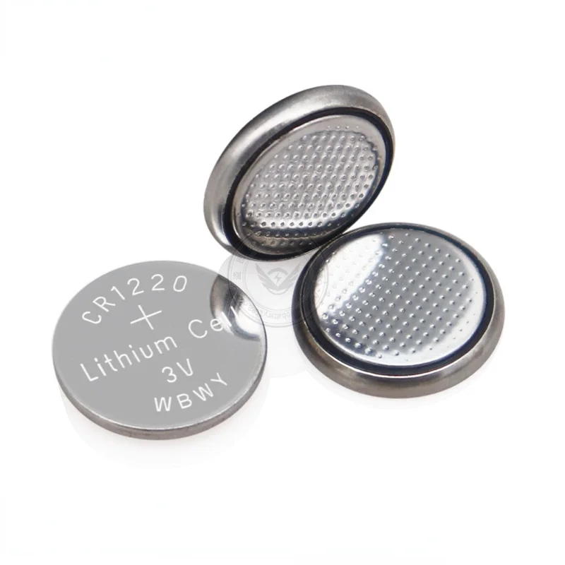 Batería de litio y manganeso con Control remoto, pila de botón de juguete de Protección Ambiental, reloj de regalo luminoso, CR1220, 3V, 100 Uds.