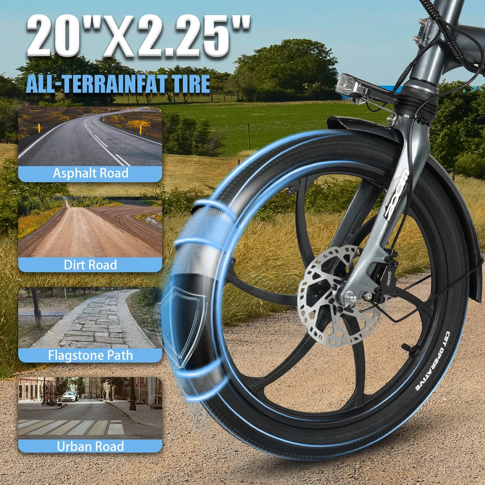 Cmacewheel 36V 12Ah Electric Bike Throttle Foldable 350W Motor Adult Ebike Urban Commuter for Man And Woman image 4