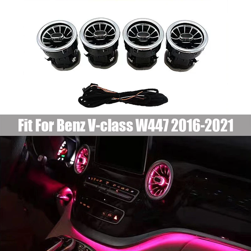 Suitable for Mercedes Benz V-Class W447 2016 2017 2018 2019 2020 2021 Models 64 Color Colorful Backrest Atmosphere Light