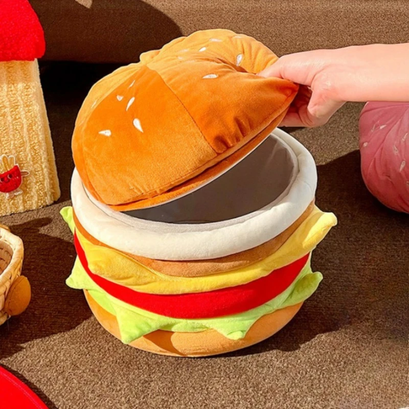 Hamburger Storage stool interior portable cute creative stool design hallway banc coffre de rangement living room furniture