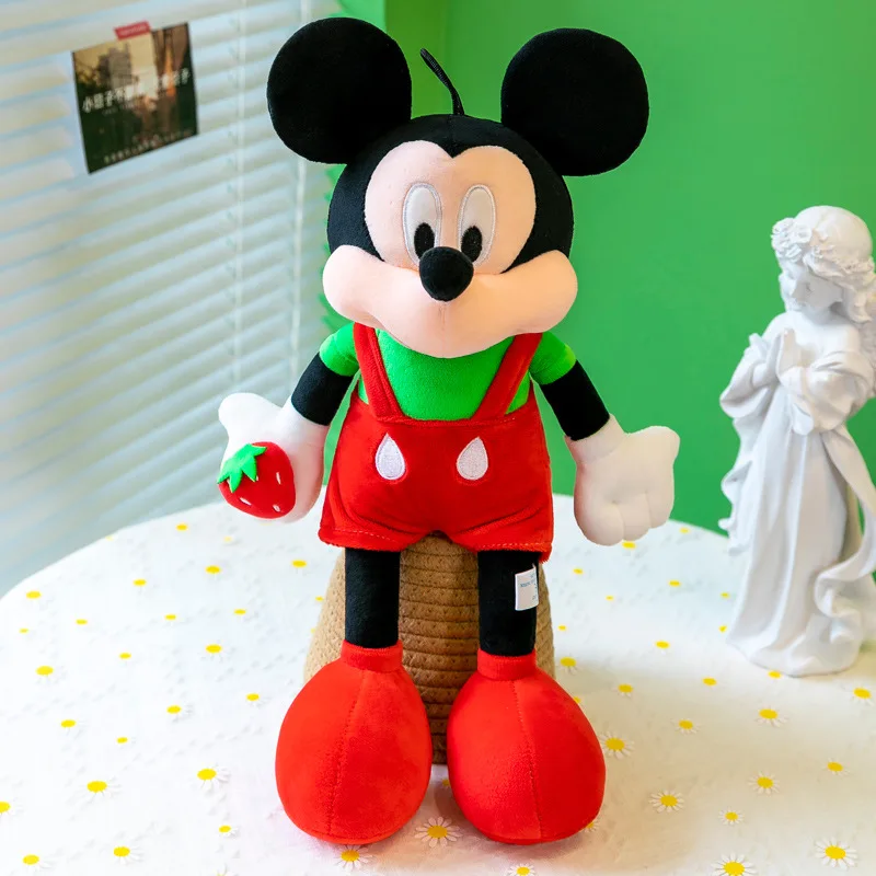 Disney-peluches de Mickey y Minnie para niños, muñeco de peluche grande, almohada de Mickey Mouse, regalo de boda