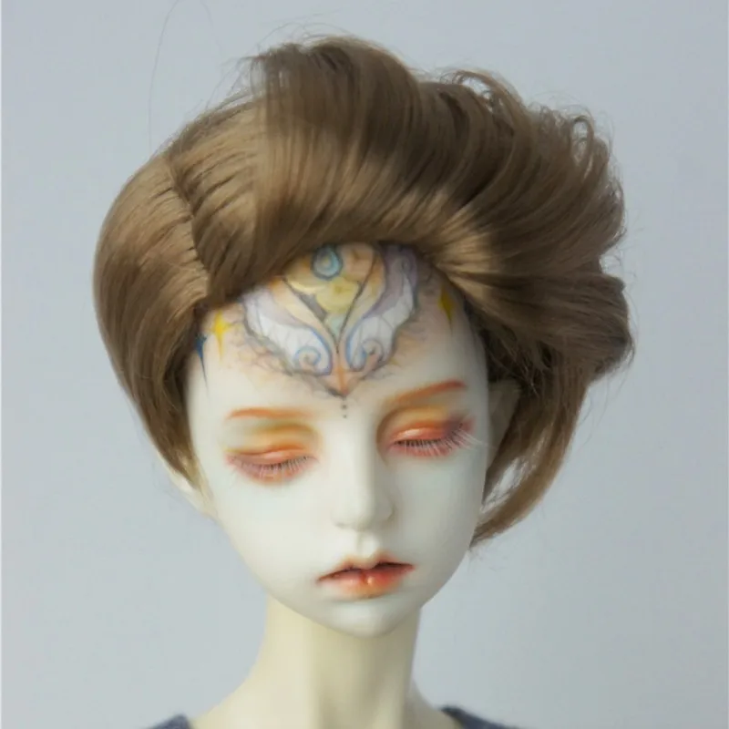 

JD342 8-9inch 21-23cm Cample Short Asymmetric haircut 1/3 SD DOD Synthetic MOhair BJD Doll Wigs