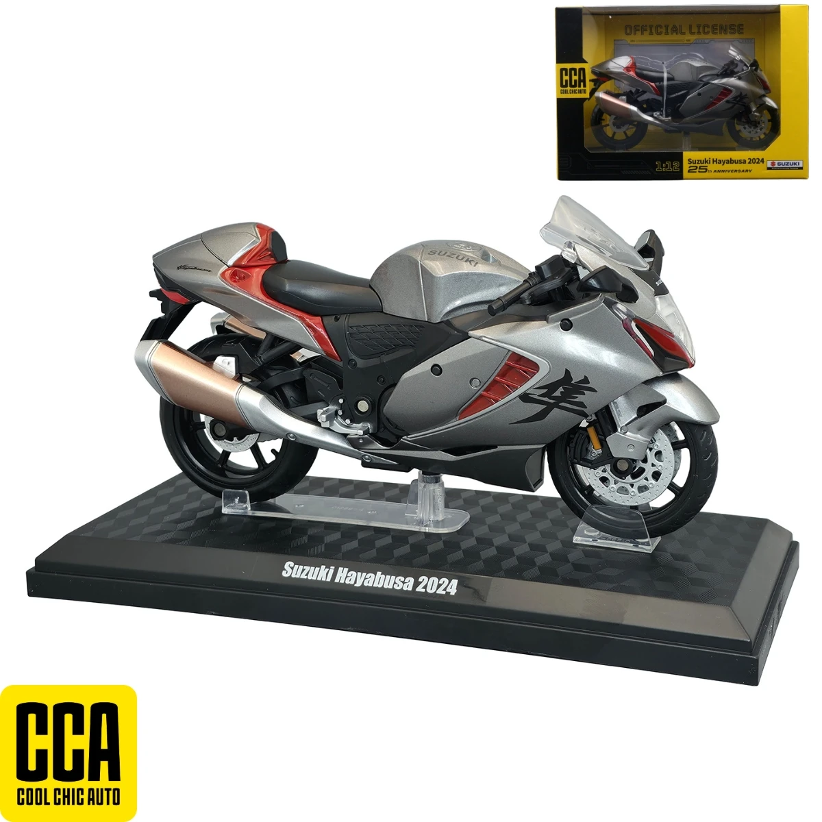 1/12 Suzuki Hayabusa 2024 Toy Motorcycle CCA Diecast Miniature
