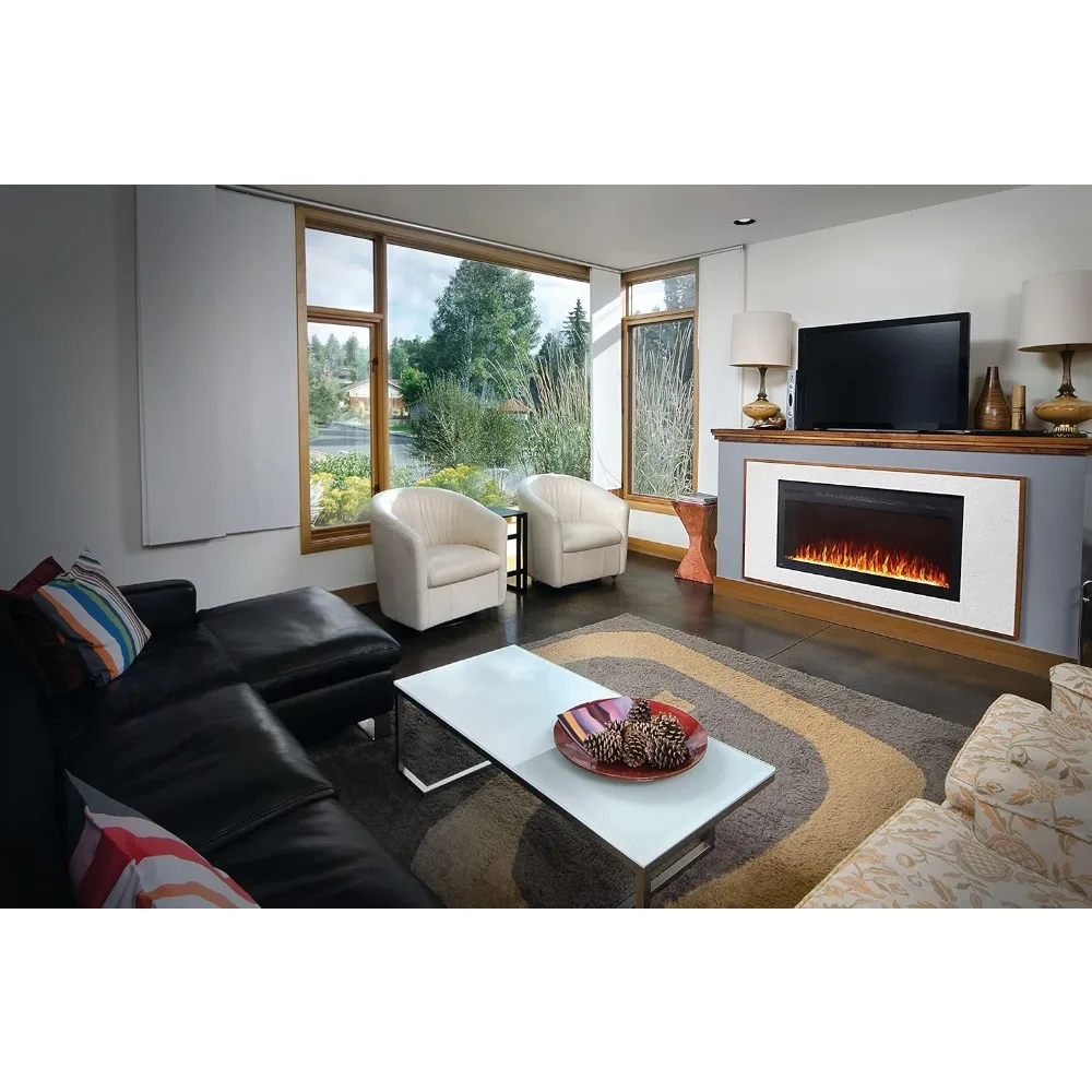 Purview 42 inch Wall Mount Electric Fireplace - Black