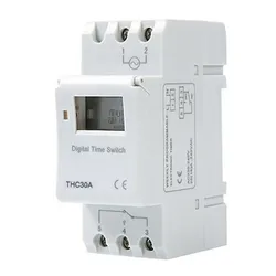 New Type Din Rail 2 Wire Weekly 7 Days Programmable Digital TIME SWITCH Relay Timer Control AC THC 15A 30A 220V 230V 12V 24V 48V