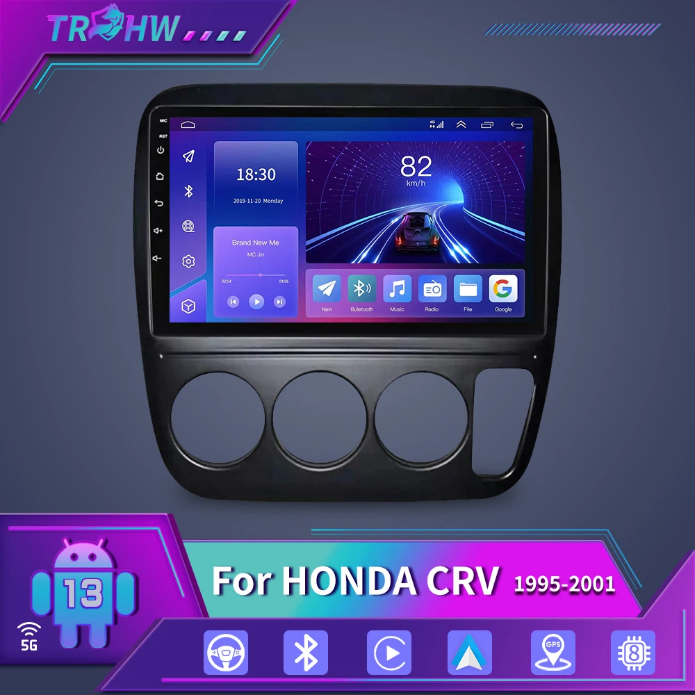 

For Honda CRV CR-V 3 1995-2001 Car Multimedia Radio GPS Navigation Stereo Audio Players 8 Core WIFI DSP Android13