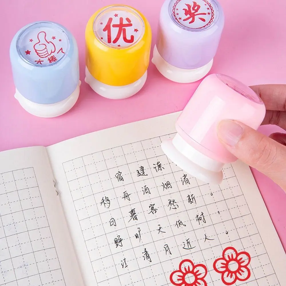 DIY Stamper Teacher's Seal Encouragement Comments Reward Comments Correction Homework Stamp Praise Comments Durable Design