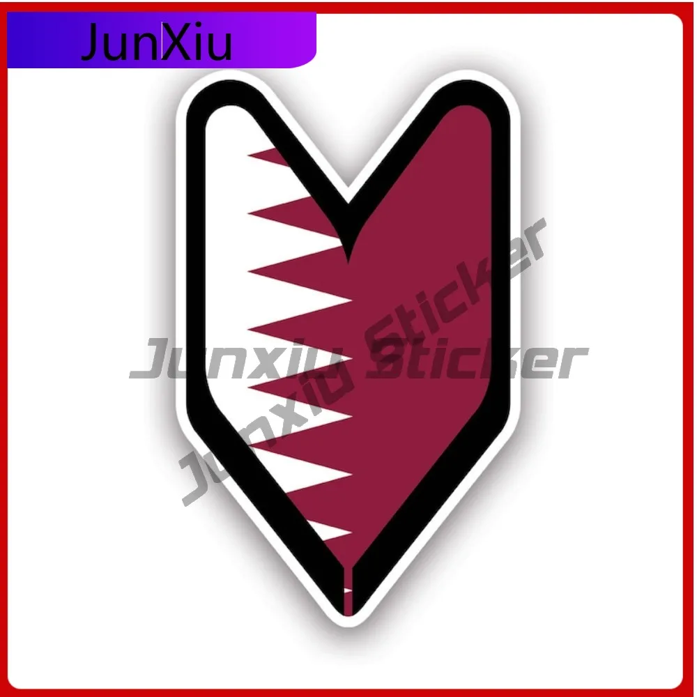 

Qatari Driver Badge Sun Resistant Scratch Resistant Funny For Bumper Laptop Car Window Easy Apply Self Adhesive Decor Classic