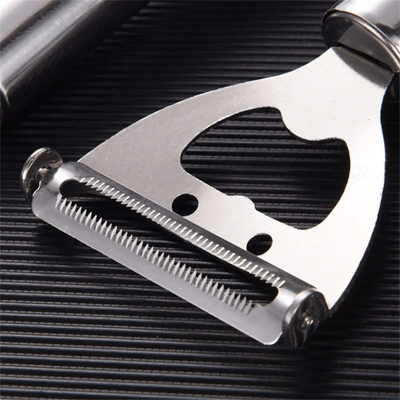 430 Stainless Steel Peeler with Bottle Opener Smile Face Fruit Vegetable Slicer Kitchen Tool for Home Cooking Outdoor Camping