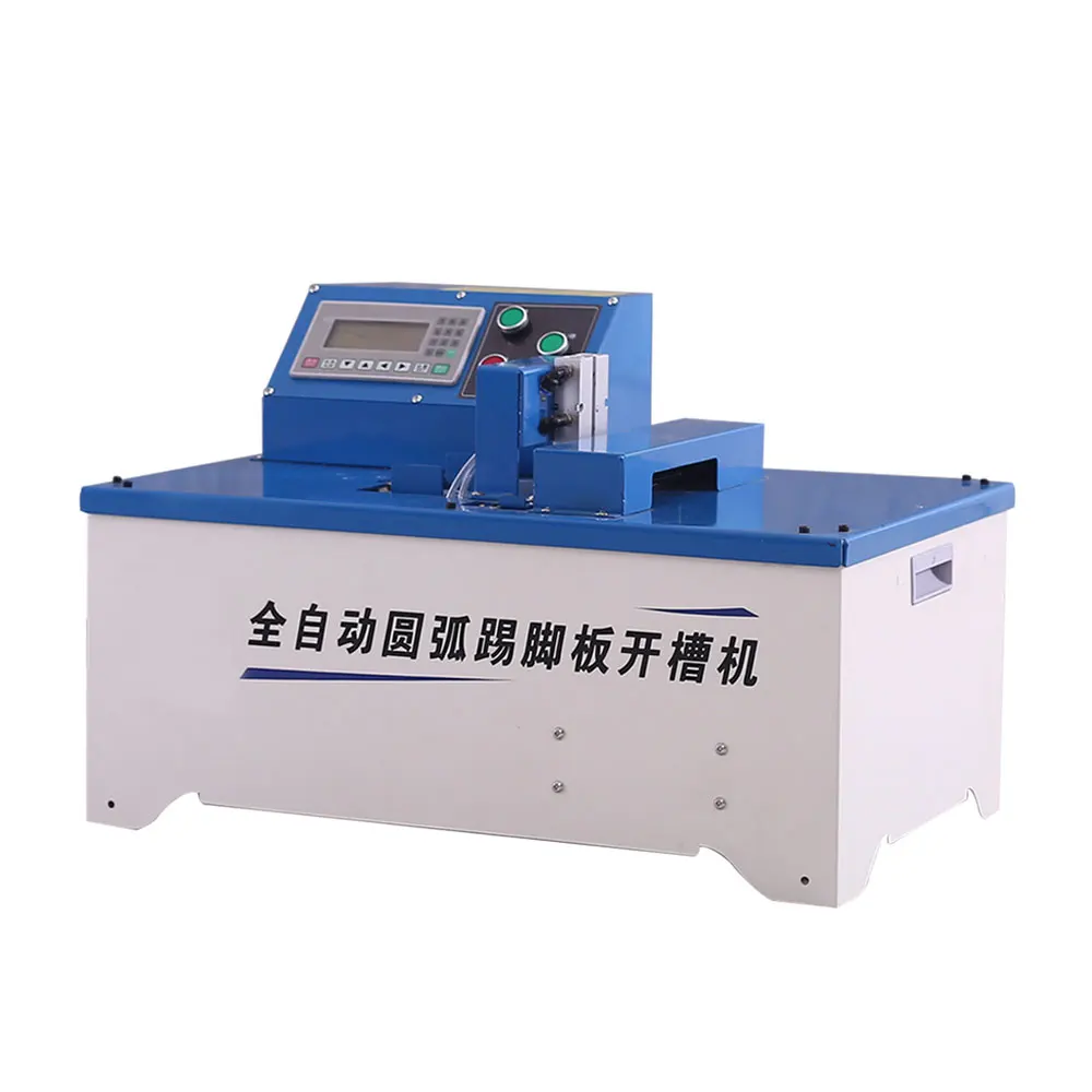 Auto Arc Skirting Board Cutting Machine CNC Woodworking Arc Board Skirting Line Slotting Machine 220V 1.2KW Arc Grooving Tool