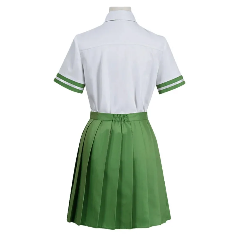 QQ 123Anime No Tojimari 의상 Iwado Suzume 코스프레 JK 유니폼 셔츠 스커트 정장 여성용 할로윈 의상