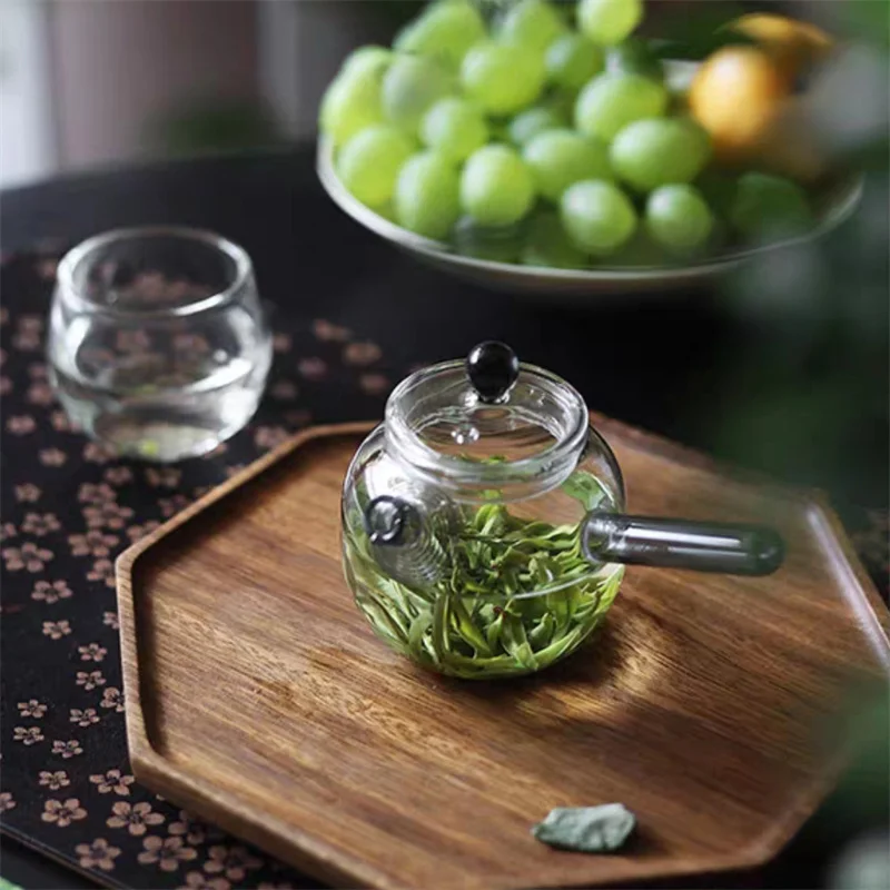 120ml Mini Kung Fu Small Glass Teapot With Filter Japanese Style Tea Maker Teaset One Person Drinking Tea Pot Household Teaware