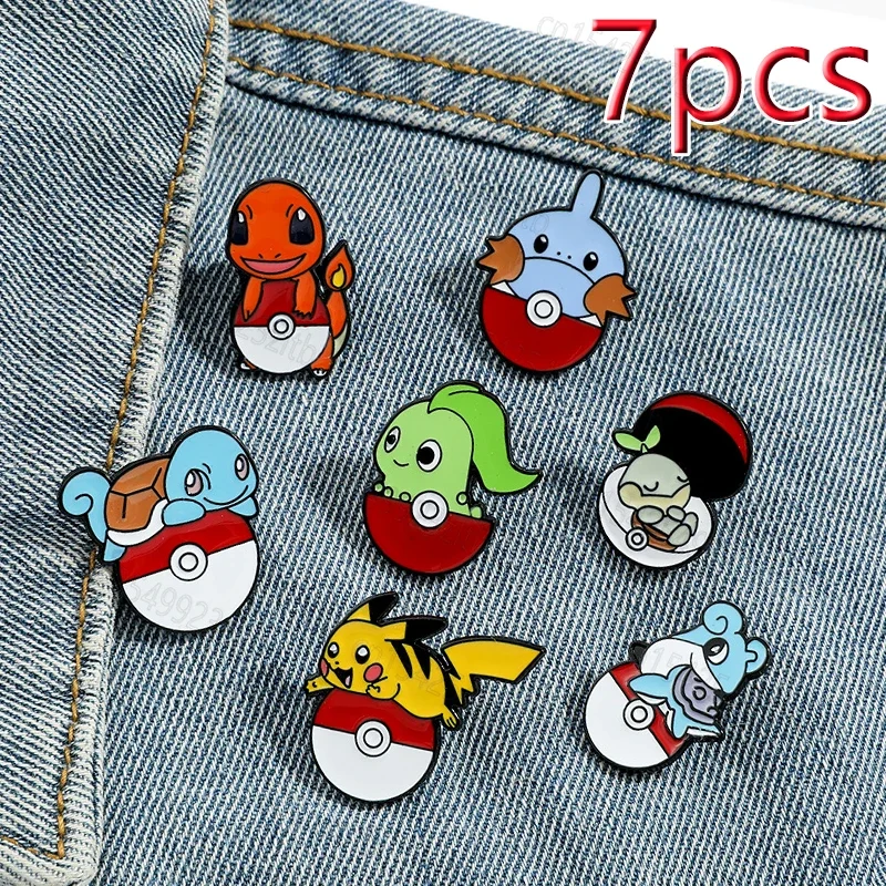 Mimikyu Pikachu Brooch Kawaii Anime Figure Pokemon Mimikyu Enamel Pins for Backpack Badge Pins Accessories Gifts Wholesale