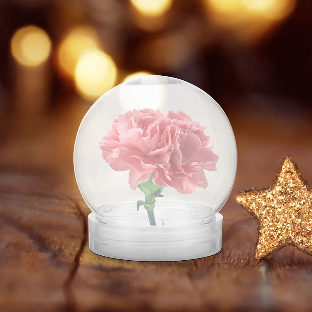 

Christmas Ball Transparent Snowball Bottle Decoration Xmas DIY Globe Decorate The Pet Candy Jars with Lids