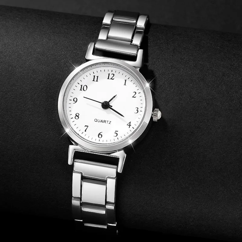 1 Stück, modisches und kompaktes Armband aus einer Legierung, die Damen-Quarzuhr ist die beste Wahl als Geschenk. – Detail 5