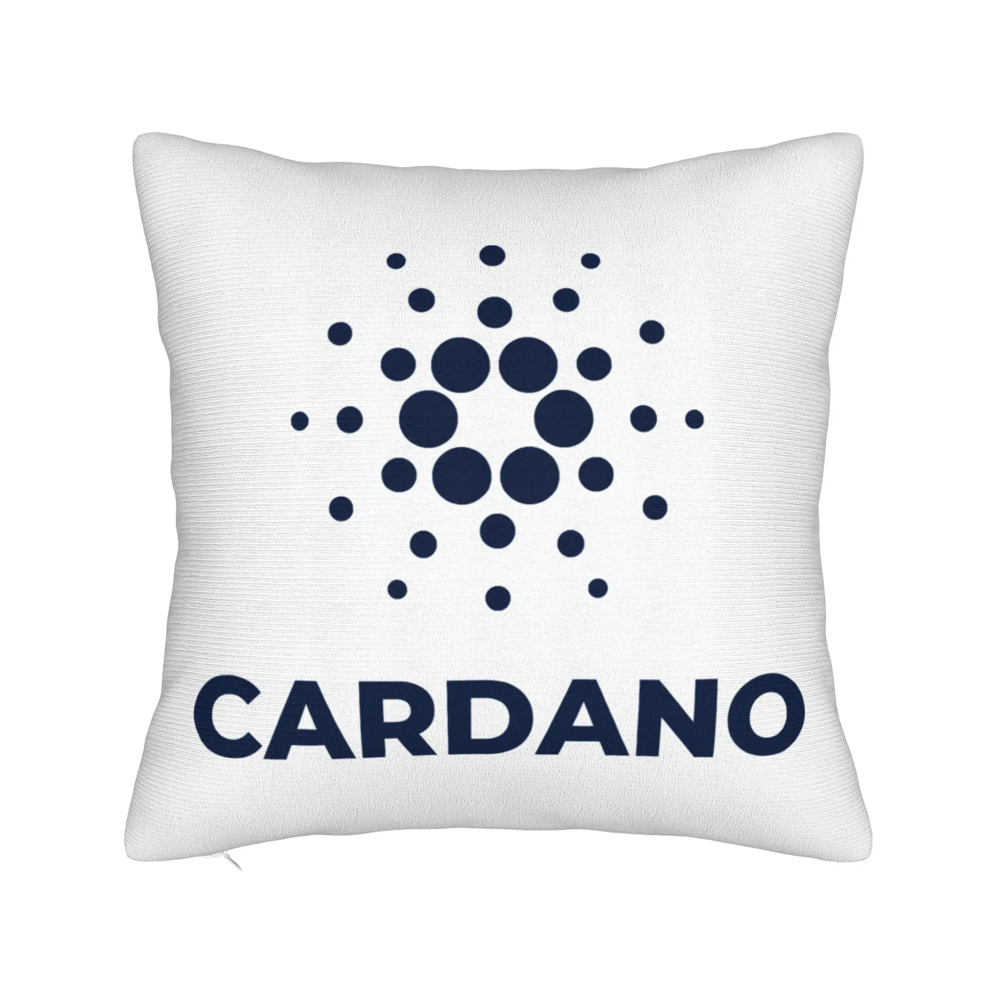 Custom Luxury Cardano ADA Crypto Cushion Cover for Bed Sofa Polyester Cryptocurrency Blockchain Throw Pillow Case Rectangle