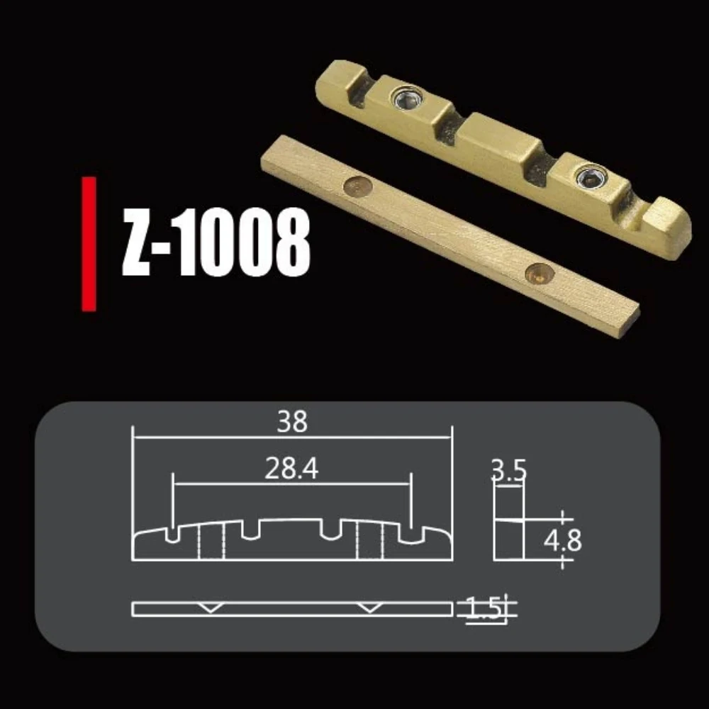 1 PC Brass Metal Electric Bass Height Adjustable Nut for PB and Jazz Style Electric Bass 38*3.5MM