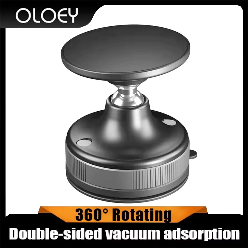 

360° Rotating Magnetic Car Phone Holder Dual-Sided Vacuum Suction Mount for 4.7 Inch and Above Smartphones for Universal Use
