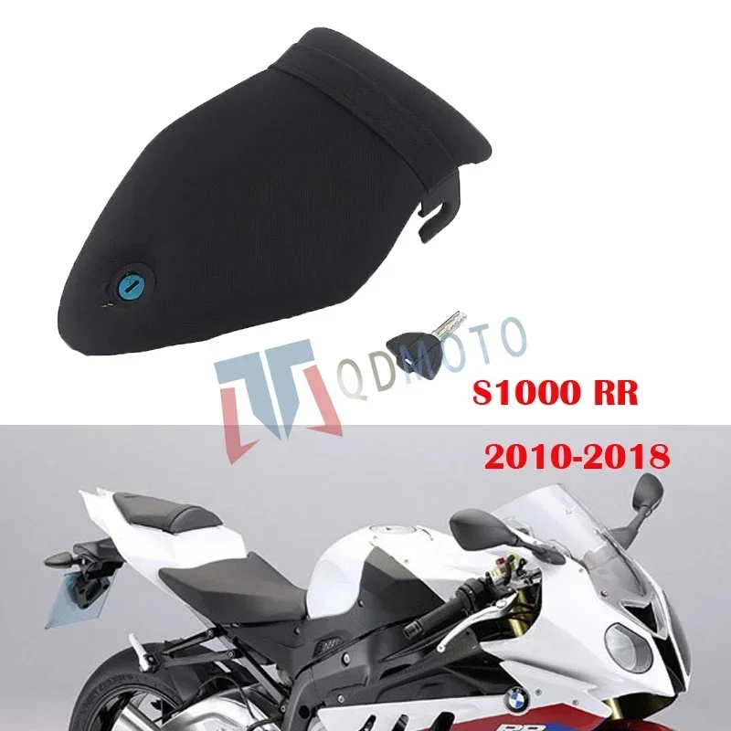 Für BMW S1000RR 2010-2018 Motorradteile Sitzkissen Hinten Beifahrersitzkissen mit Schlossschlüssel S1000 RR 2011-2013-2015-2017