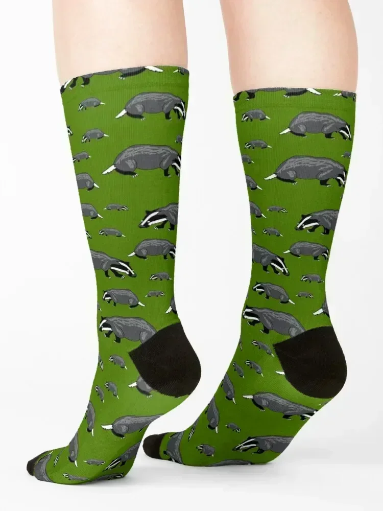 Save The Badgers Green Socks winter thermal gift Children's hip hop Socks Women's Men's