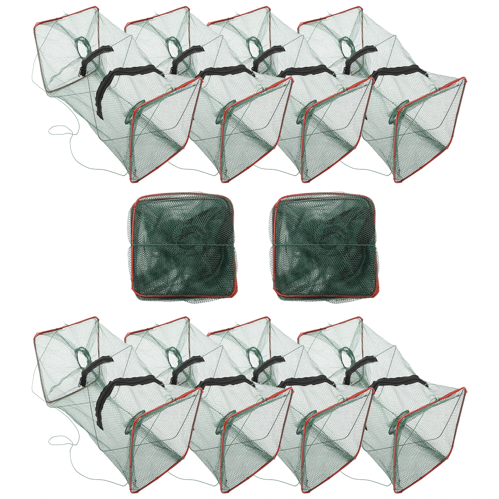 

10 Pcs Crab Fish Cage Shrimp Net Fishing Crawfish Nets for Crabbing Foldable Aquaculture