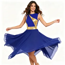 Disfraz de baile lírico de Ballet para mujer, vestido de fiesta de graduación, vals cristiano, Iglesia litúrgica, baile de gimnasia