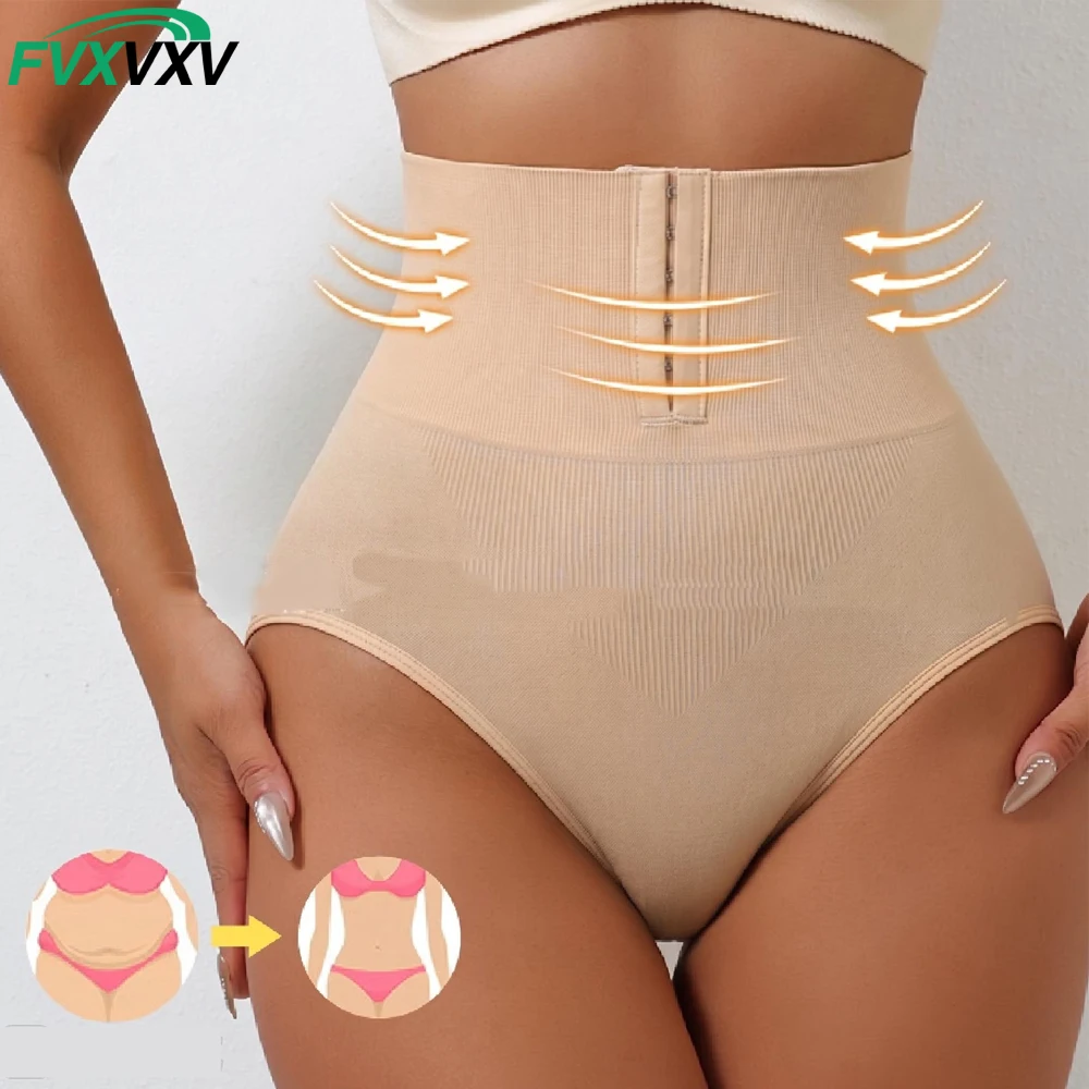 1 Stück Damen High-Waist Shapewear-Shorts, Bauchkontroll-Höschen mit Haken-und-Ösen-Verschluss, Po-Former und Taillentrainer zur Körperformung