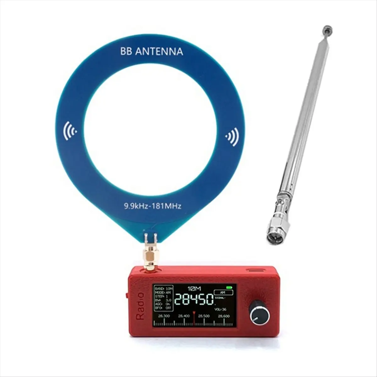 AC2104★♠◐SI4732 0.5-108mhz Portable Radio LSB USB AM FM FM/AM Radio with 9.9KHz-181MHz Antenna All Band Radio Receiver