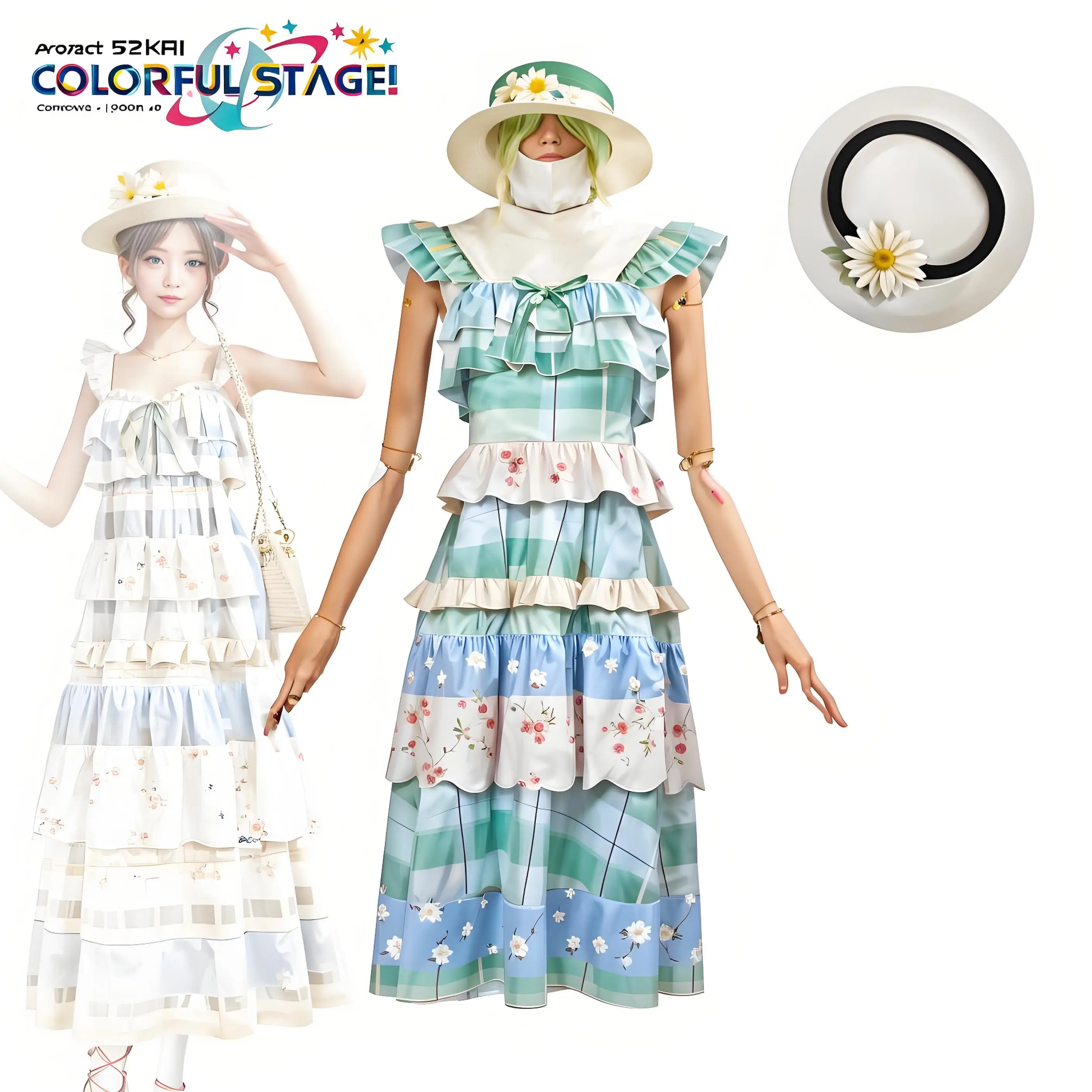 

Game Infinity Nikki Cosplay Costume Garden of Dreams Idyllic Range Floral Print Princess Dress Halloween Carnival Party Suit