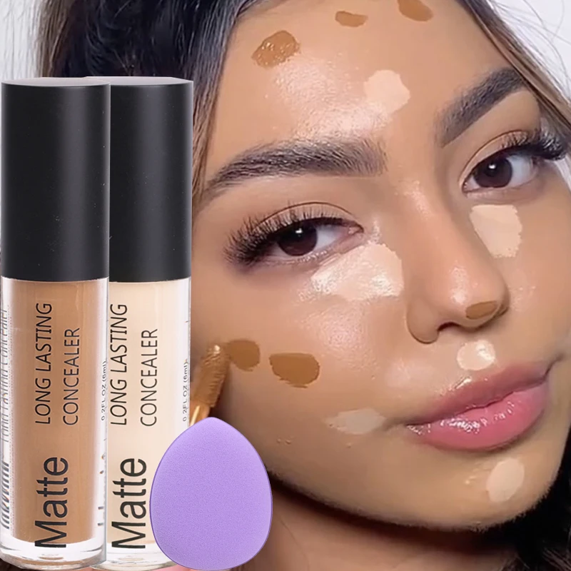 Waterproof Liquid Concealer Cream Makeup Long Lasting Moisturizing High Coverage Acne Eye Dark Circles Foundation Cream Cosmetic