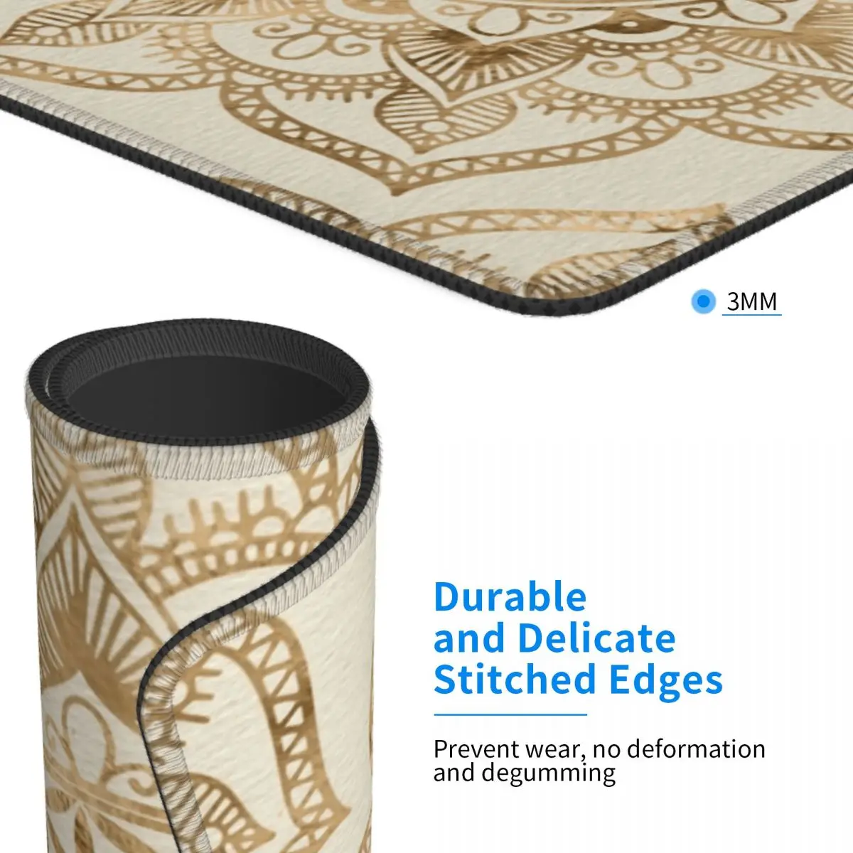 Flower Of Life In Lotus Mouse Pad Computer Keyboard Mouse Mat Gamer Laptop Desk Mat Office Table Mats