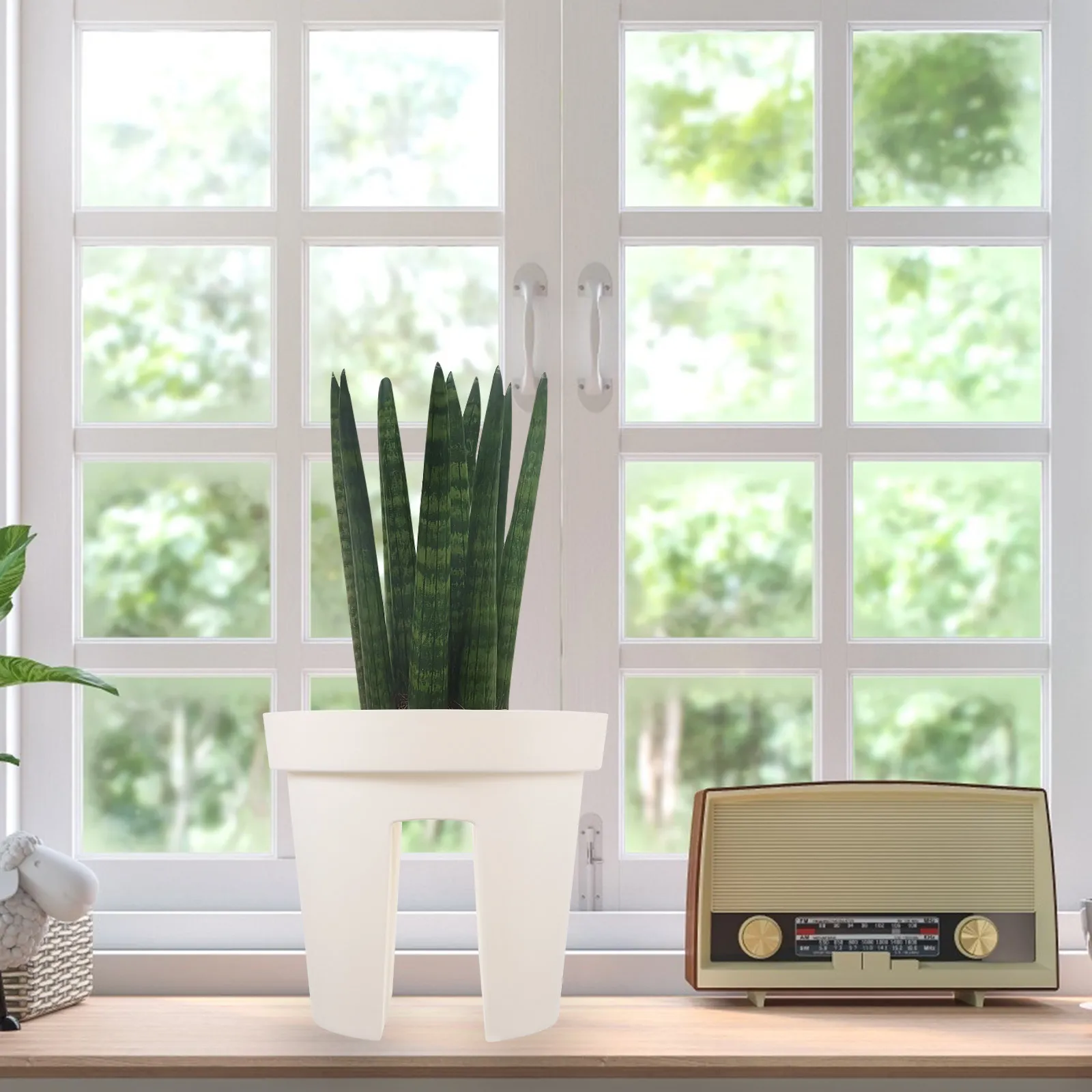 

1 шт. креативный пластиковый подвесной цветочный горшок-кашпо с утолщенным дном, простой дизайн, для суккулентов, для балкона и рабочего стола