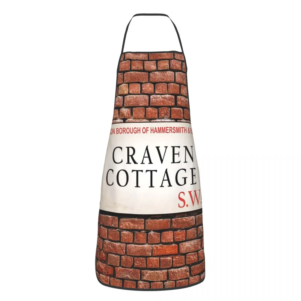 Craven Cottage Fulham SW6 Apron Chef Cooking Cuisine Tablier Sleeveless Bib Kitchen Cleaning Pinafore for Women Men Gardening