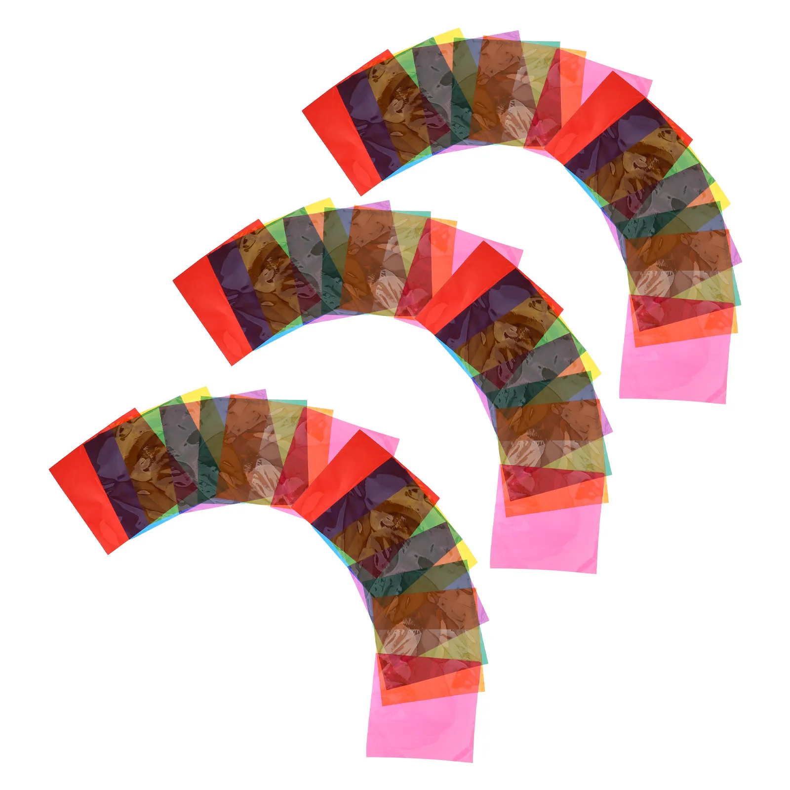 

90Pcs Colored Cellophane Paper Sheets Transparent Craft Material for DIY Arts Decorations Window Displays Classroom Creative