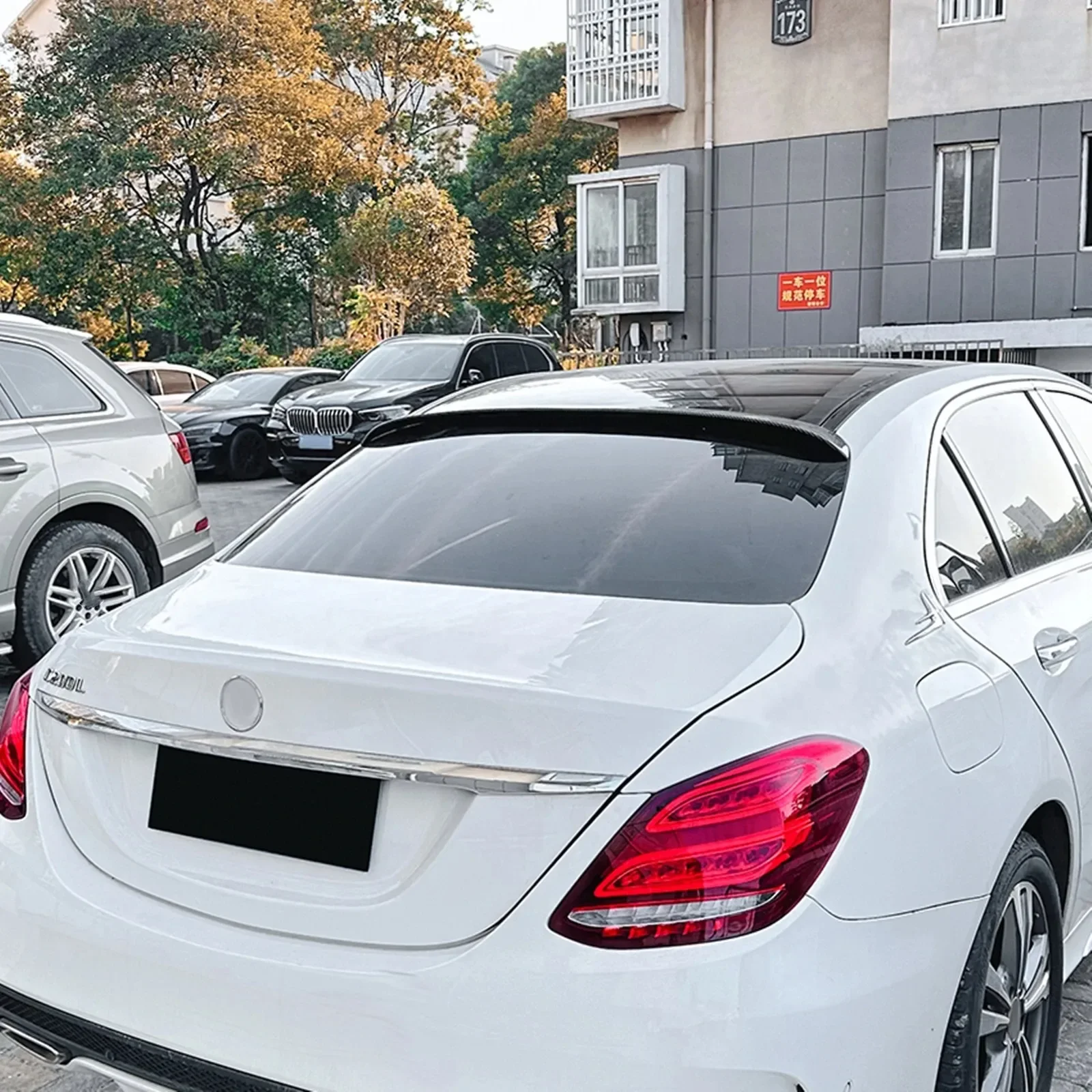 Rear Roof Lip Spoiler for Mercedes Benz C Class W205 2015-2021 C200 C260 C43 C63 AMG Tail Wings Fixed Wind Spoiler Accessories