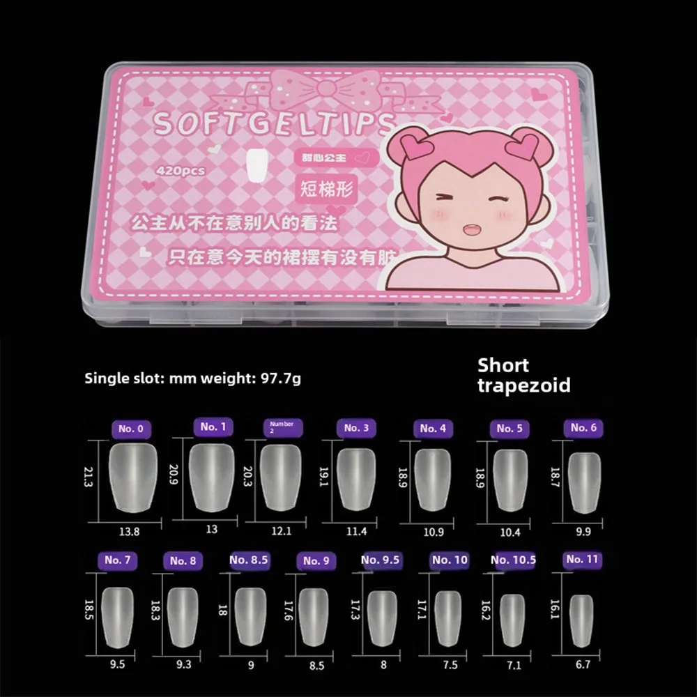 Durable Ultra Short Matte Nail Tips Thin Seamless No Trace Artificial Nails Waterdrop Almond Shape False Nails