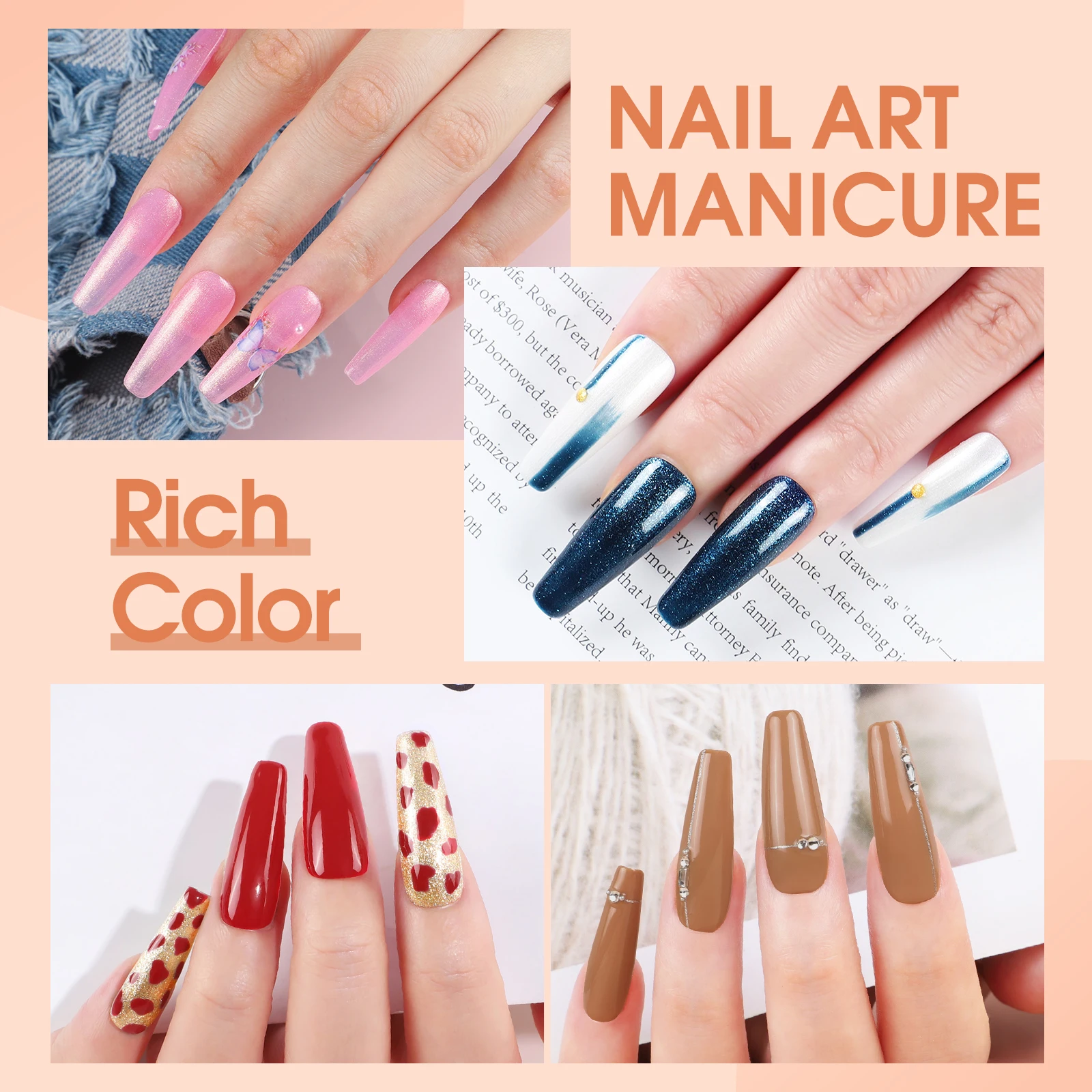 Coscelia Soak Off Nail Gel Polonês Conjunto Vermelho Amarelo Azul Gel Unha Polonês, Base Top Coat, Lâmpada UV, Suprimentos de Unhas para Mulheres DIY Salon