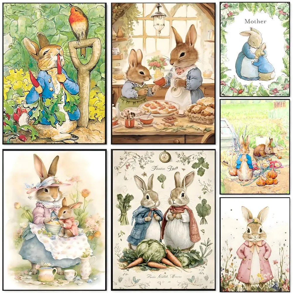 Peter Rabbit Poster HD Waterproof Self-Adhesive Wall Art – Multi-Scene Use, Top Gift Pick