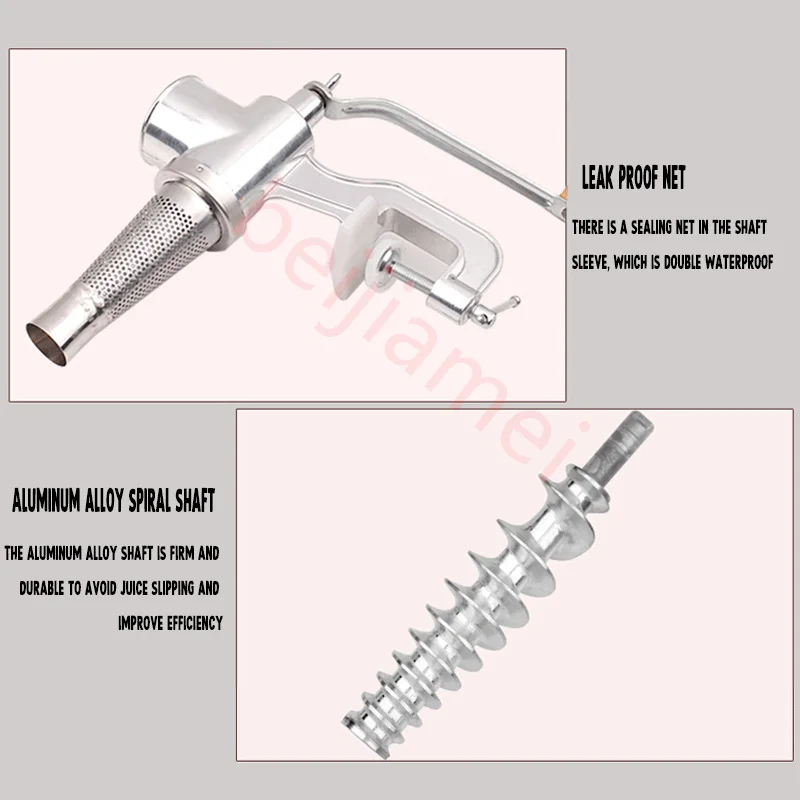BEIJIAMEI Manual Juicer Food Grade 304 Stainless Steel Fruit Press Juicer Professional Citrus Juicer Lemon Squeezer Silver