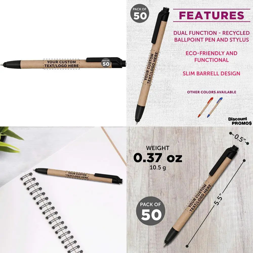 boligrafos-retractiles-reciclados-personalizables-paquete-de-50-negro-con-opcion-de-logotipo