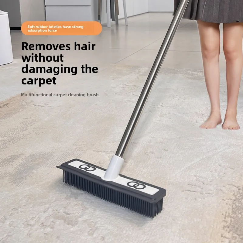 

Щетка для чистки ковров с длинной ручкой и мягкой щетиной, универсальный инструмент для удаления грязи с ковриков и напольных покрытий, для ухода за домом